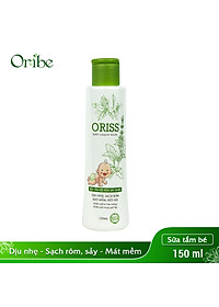 Sữa tắm gội hằng ngày cho bé dịu nhẹ không cay mắt hỗ trợ trị rôm sẩy Oriss Baby (chai 150ml)