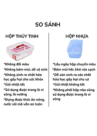 Bộ 3 hộp thủy tinh chịu nhiệt hình tròn dung tích 400ml COBACOOK- CCR43