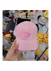 Mũ lưỡi trai " Yes you can" vải nhung cho cả nam nữ