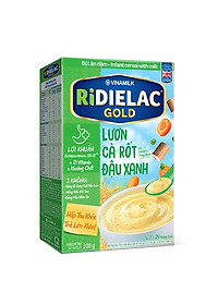 COMBO 2 Hộp BỘT ĂN DẶM RIDIELAC
 GOLD LƯƠN CÀ RỐT ĐẬU XANH - 
HỘP GIẤY 200G
