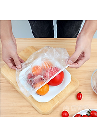 Màng bọc thực phẩm đa năng có chun co giãn thông minh ( Set 100 cái tặng kèm túi gấu dễ thương)
