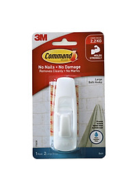 Móc Treo Kiểu Vuông Command 3M Chống Thấm Nước 2kg vỉ 1 cái