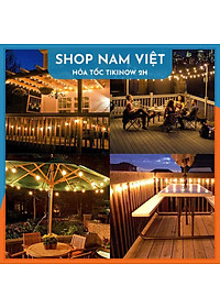 Dây Đèn LED Edison S14 Năng Lượng Mặt Trời Chống Nước Trang Trí Ngoài Trời - Chính Hãng NAVIVU