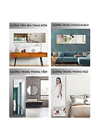 Gương Dán Tường Dẻo Chống Vỡ Chống Thấm Nước Tự Dính Trang Trí Nhà Cửa Gương Dán Nhà Tắm