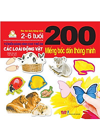 Bộ bóc dán hấp dẫn dành cho bé từ 2-6 tuổi:  Combo 9 Tập 200 Miếng Bóc Dán
