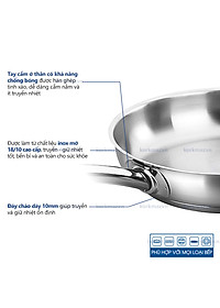 Chảo inox 18/10 Korkmaz Proline 24 cm - 1.8 lít