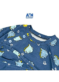 Bộ quần áo dài bé trai họa tiết Khùng Long Crazy xanh thun cotton - AICDBG8DZTBQ - AIN Closet