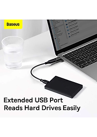 Đầu chuyển OTG Type C to USB 3.1 tốc độ cao Baseus Ingenuity Series Mini OTG Gen2 (Type-C to USB-A 3.1 Full Size, 10Gbps High speed OTG for Laptop/ Macbook/ iPad/Tablet/ Smartphone)- Hàng chính hãng