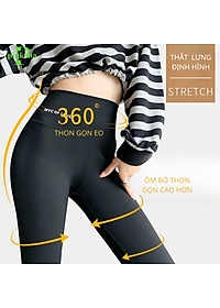 Quần Legging Nữ Dài Cạp Cao Đẹp Cao Cấp PINKAHA Nâng Mông Vải Thun Cotton Siêu Co Giãn 4 Chiều Ôm Sát