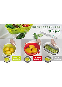 Bộ rổ nhựa đa năng 2 lớp tròn hàng nội địa Nhật Bản