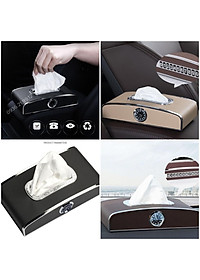 Hộp Đựng Khăn Giấy Trên Ô Tô Có Đồng Hồ Và Bảng Số Điện Thoại Cao Cấp