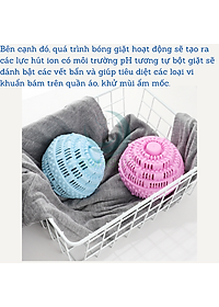 Bộ 2 Bóng Giặt Cầu Gai 11Cm Hỗ Trợ Giặt Đồ Siêu Sạch Chống Nhăn Quần Áo Bóng giặt quần áo, Banh giặt quần áo chống nhăn cỡ lớn 11cm khử khuẩn mùi ẩm mốc