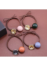 Dây buộc tóc nữ macaron [Set 4 dây] NASI dễ thương phong cách hàn quốc thun cột tóc nữ co giãn tốt phụ kiện tóc