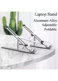 Giá đỡ Aluminum Wiwu S400 cho Macbook laptop 13 inch đên 15.5 inch giúp tản nhiệt thiết kế nhôm nguyên khối - Hàng nhập khẩu