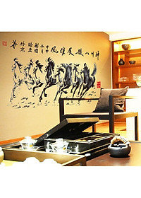 Decal dán tường Bát Mã Truy Phong Mã Đáo Thành Công AY230