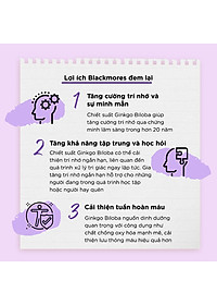 Viên Uống Hoạt Huyết Bổ Não Blackmores Ginkgo Forte Hộp 40 viên