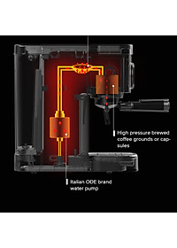 Máy pha cà phê espresso Konka KCF-CS3 20bar tích hợp đánh bọt sữa, pha cà phê viên nén 2 trong 1 tiện lợi, tặng kèm temper - Hàng nhập khẩu
