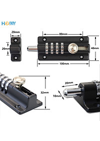 Chốt khóa số cửa ngang dùng mật khẩu tiện dụng Hobby home decor LCK