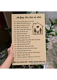 Bảng Gỗ Quy Tắc Gia Đình, Tranh Treo Tường Gia đình, Những Quy Tắc Để Con Có Cuộc Sống Hạnh Phúc