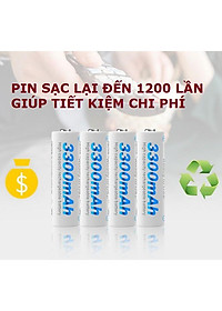 Pin sạc AA AAA BESTON dung lượng cao, sạc lại nhiều lần thay thế cho pin Con thỏ trong micro không dây, điều khiển