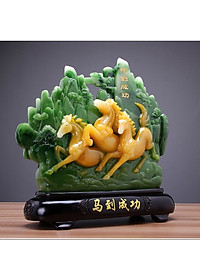 Tượng ngựa mã đá thành công cao 23cm trang trí phong thuỷ nhà cửa, bàn làm việc