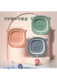 Chậu RỬA MẶT Silicon Gấp Gọn Đa Năng hình  Thú dễ thương
