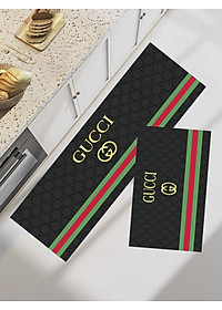 Combo 2 Thảm Lau Chân Nhà Bếp Hoạt Tiết 3D Thấm Hút Tốt