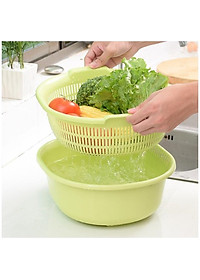 Thau nhựa trắng đựng đồ, rửa rau củ 5,3L - Hàng nội địa Nhật