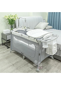 Nôi cũi vải gấp gọn đa năng umoo um-08108 chính hãng sang chảnh