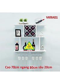 Kệ rượu trang trí treo tường VKRA01A