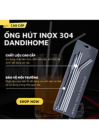 Bộ 4 ống hút Inox 304 kèm cọ rửa DandiHome