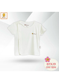 Áo sơ sinh cài lệch tay ngắn vải visco siêu mềm mại cho bé