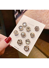Set 10 Cúc Áo Mini Chống Hở, Ghim Cài Áo Trang Trí, Khuy Cài Áo Thời Trang Hàn Quốc Giá Rẻ 