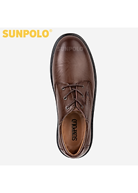Giày Nam Buộc Dây Da Bò SUNPOLO XIPO01 (Đen, Nâu)