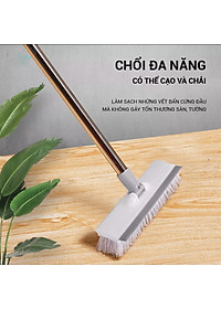 Chổi cọ sàn nhà tắm 2 mặt chà và đẩy nước, Chổi lau mặt kính thông minh - Chính hãng MINIIN 