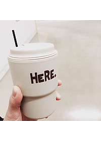 Cốc giữ nhiệt Here Inomata 320m có nắp xoay để đậy kín giữ nhiệt & đảm bảo an toàn vệ sinh - Hàng nội địa Nhật Bản |#Made in Japan|