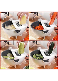 Rổ bào rau củ quả 9 trong 1 thông minh - dụng cụ chế biến thực phẩm cắt thái bào sợi đa năng GD149-Ro901
