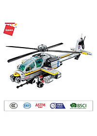 Đồ chơi xếp hình Qman 1719 - Trực Thăng Trên Không 280 mảnh ghép