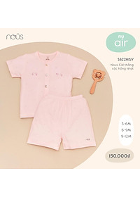 Bộ Quần Áo Cộc Cài Thẳng Nous - Chất Liệu Nu Petit Bé Gái - Bé Trai (Size từ 3-6 Tháng Đến 9-12 Tháng)