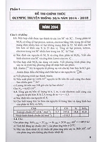 Tổng Tập Đề Thi Olympic 30 Tháng 4 Môn Hoá Học Lớp 11 (Từ 2014 Đến 2018)