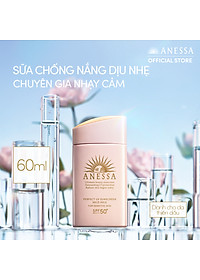 Bộ sữa chống nắng Anessa dưỡng da dịu nhẹ dạng sữa SPF50+ PA++++ 60ml và Serum dưỡng da và phục hồi da sau nắng 180ml