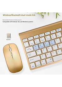 Bộ Bàn phím không dây mini K908 - đa kết nối bluetooth 5.0 + Usb wireless 2.4G cho máy tính laptop điện thoại
