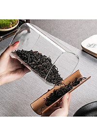 Hũ Thủy Tinh Vuông Nắp Gỗ Tre Kín Hơi Đựng Thực Phẩm, Gia Vị Tiện Dụng