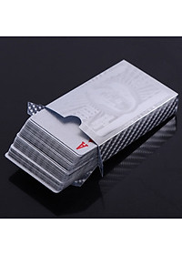 Bài Tây Poker Mạ Si BẠC Cao Cấp Phủ Nhũ BẠC Chính Hãng Amalife – Bộ 54 Lá Bài Pocker Nhựa Dẻo Chống Thấm Nước Chống Gãy Màu Bạc
