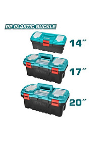 Thùng đựng đồ nghề khóa nhựa 14inches, 17inches, 20inches TOTAL - Nhiều ngăn chứa, thùng cứng cáp, chắc chắn, khóa nhựa PP, chịu được tải trọng lớn