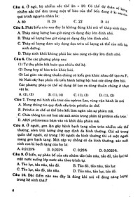Cấu Trúc Các Dạng Đttn Sinh Học 12