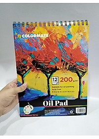 Tập Giấy Vẽ Màu Dầu Định Lượng 200gr 12 Tờ (ARTIST-OP)
