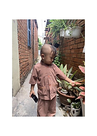 Đồ Lam Đi Chùa Cho Bé # Lãnh Tụ Thêu Túi # Đồ Bộ Bé Trai # Quần Áo Bé