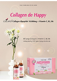 Collagen nước đậm đặc De Happy 10.000 mg ( Nhật ) Tăng sức độ đàn hồi, giảm nếp da, làm chậm quá trình lão hóa da, khớp, tăng cường sức khỏe tổng thể - QuaTangMe Extaste