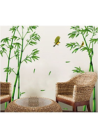 Decal dán tường kết hợp Bụi Tre - Cửa Sổ AM9104-AY823 [ Size Lớn ] 